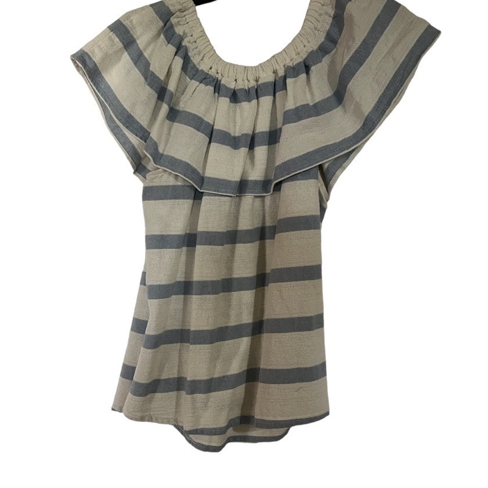 Cato’s•Light Blue|White Striped Top